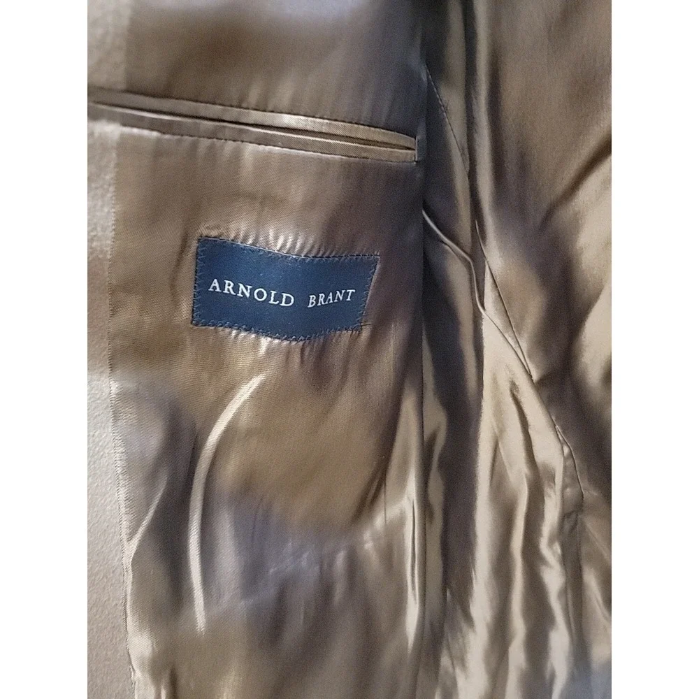 Arnold Brant Men's Brown 100% Cashmere Blazer Jacket 44LT.  Made In Canada